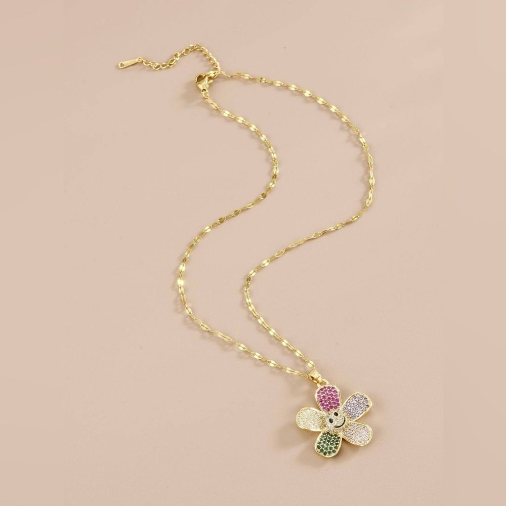 Flower necklace N736